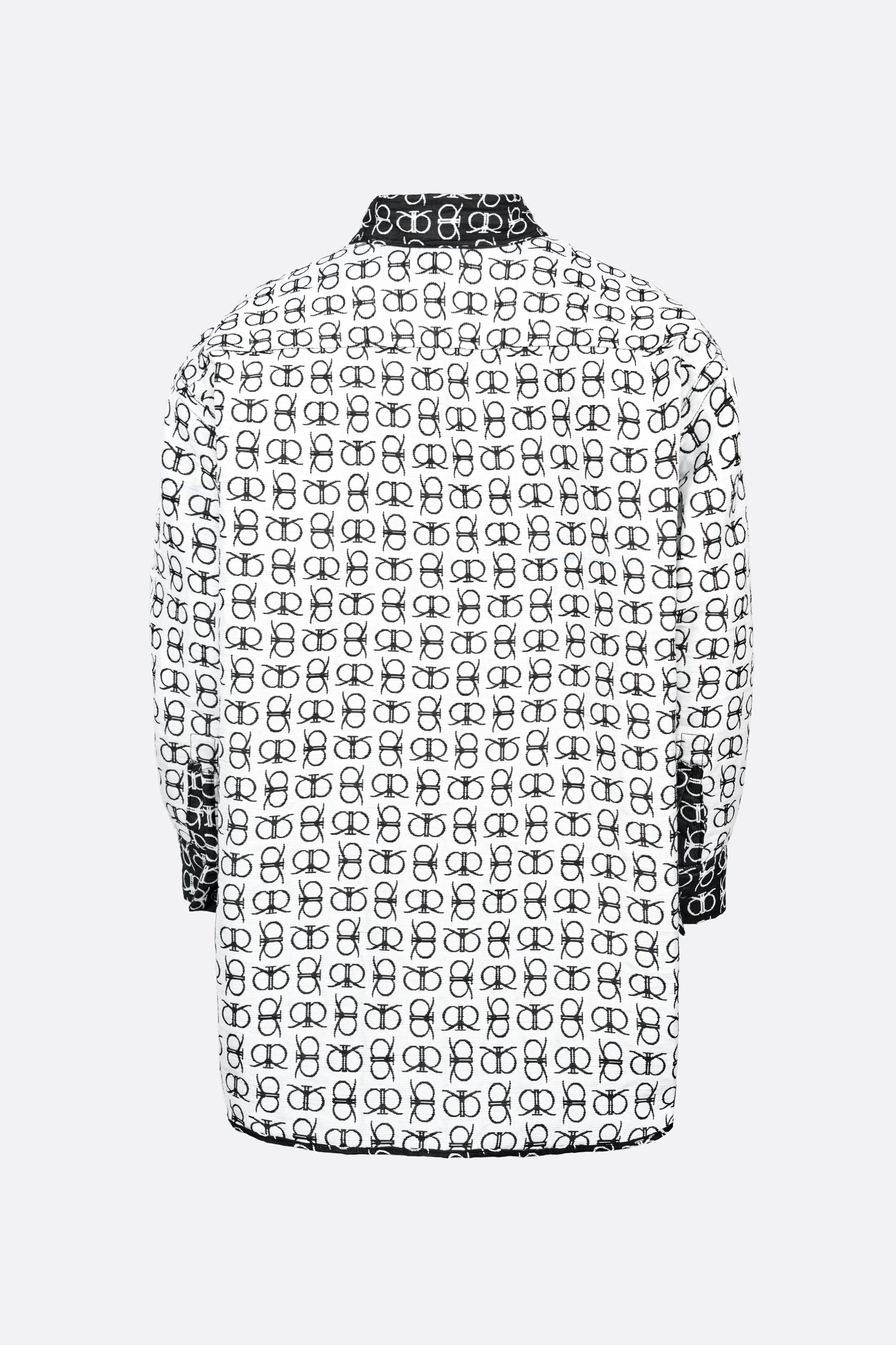 Lerroy Top in White Black (Reversible)