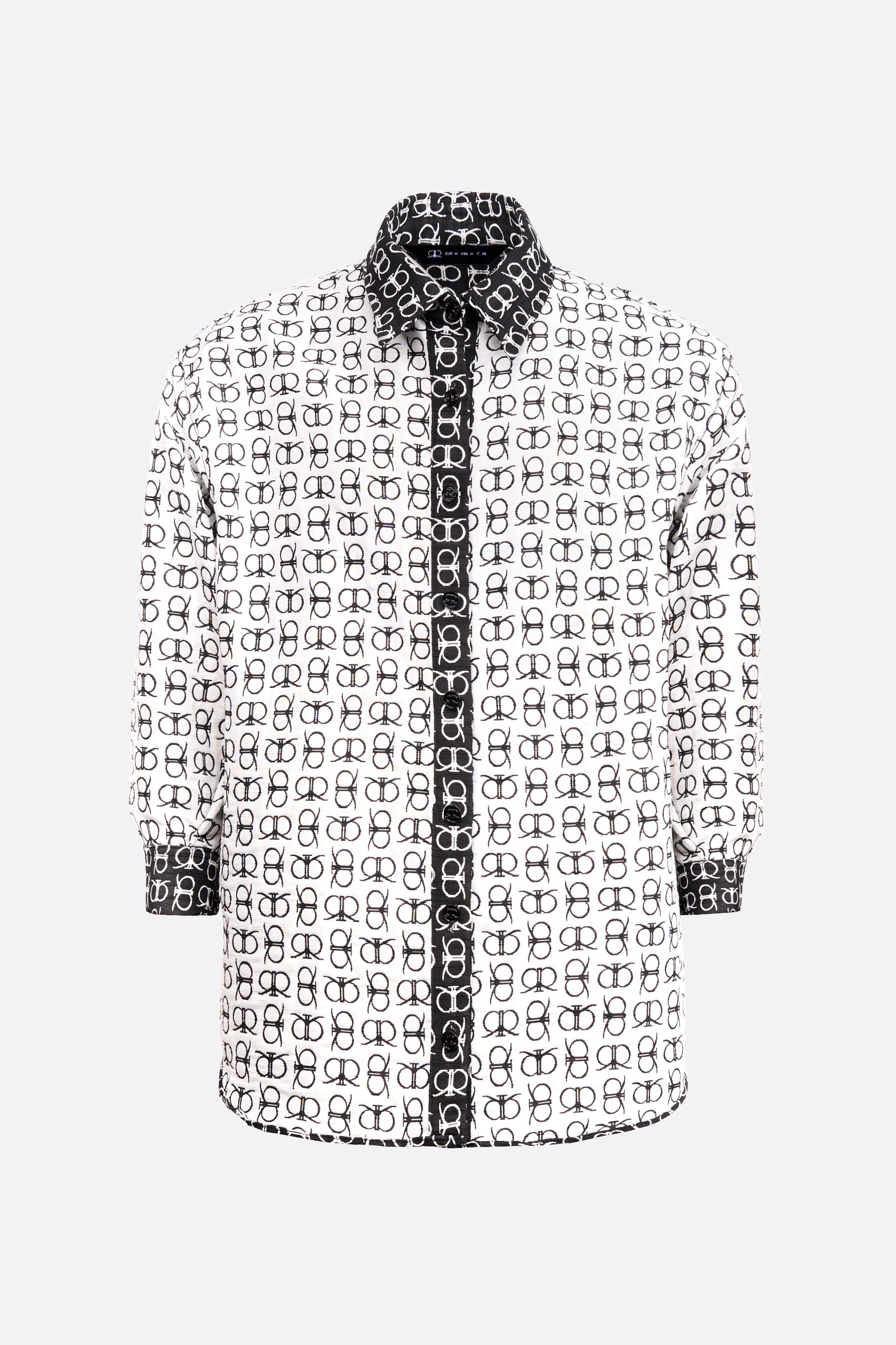 Lerroy Top in White Black (Reversible)