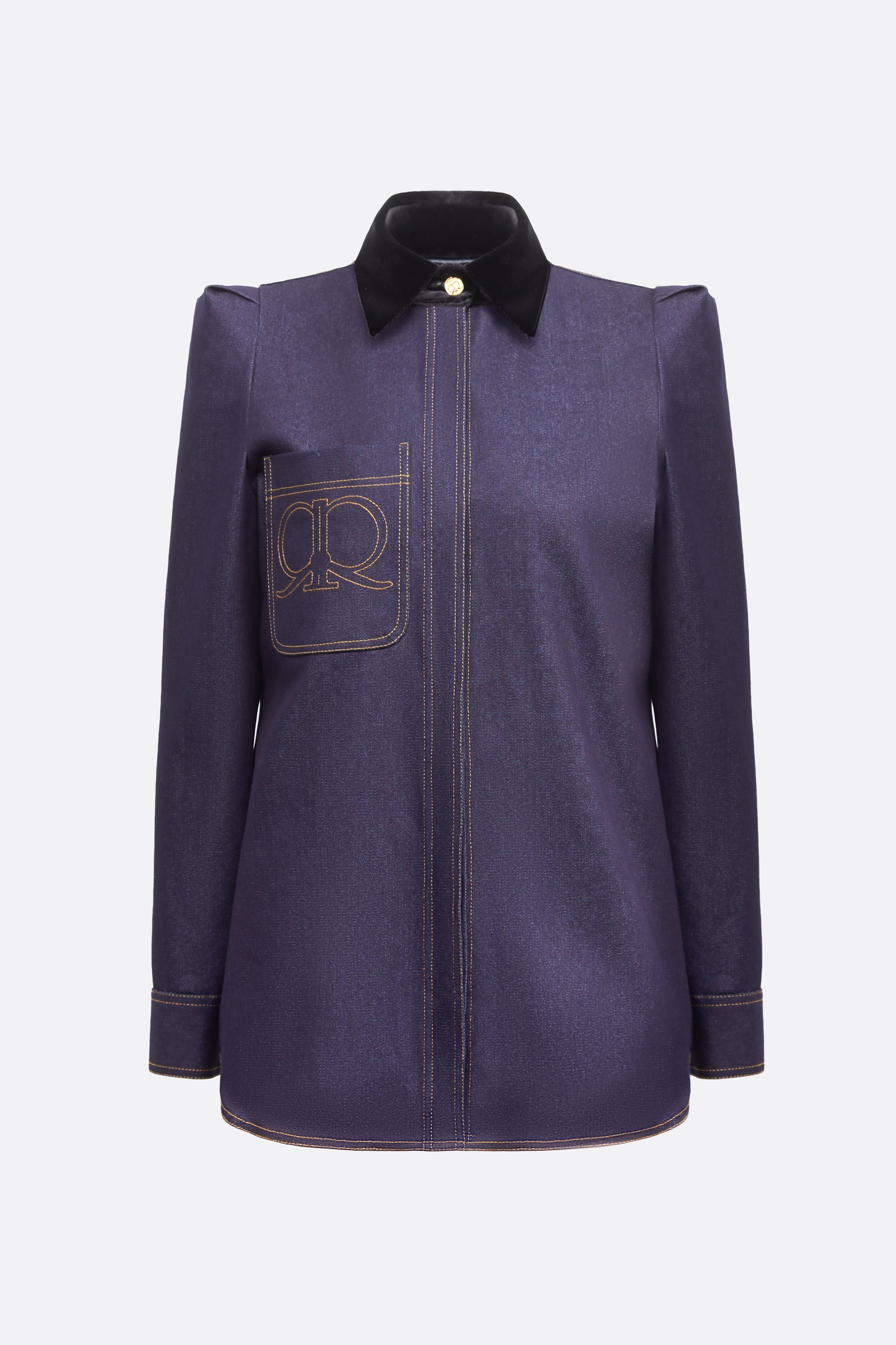 Roserra Top in Rich Blue