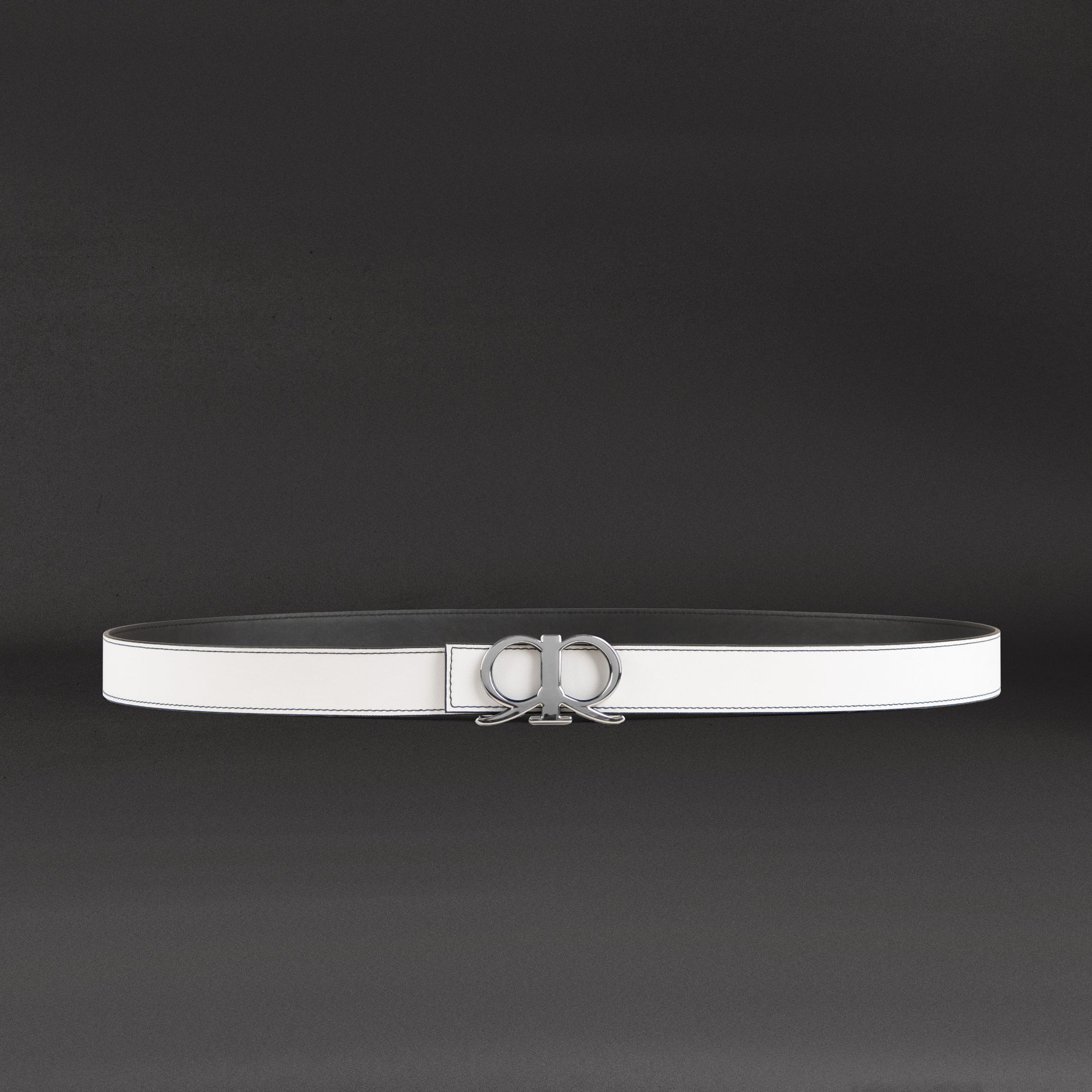 RR Logo Belt in Black White