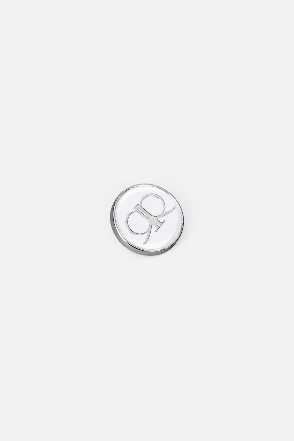 Emberrose Brooch in White Silver
