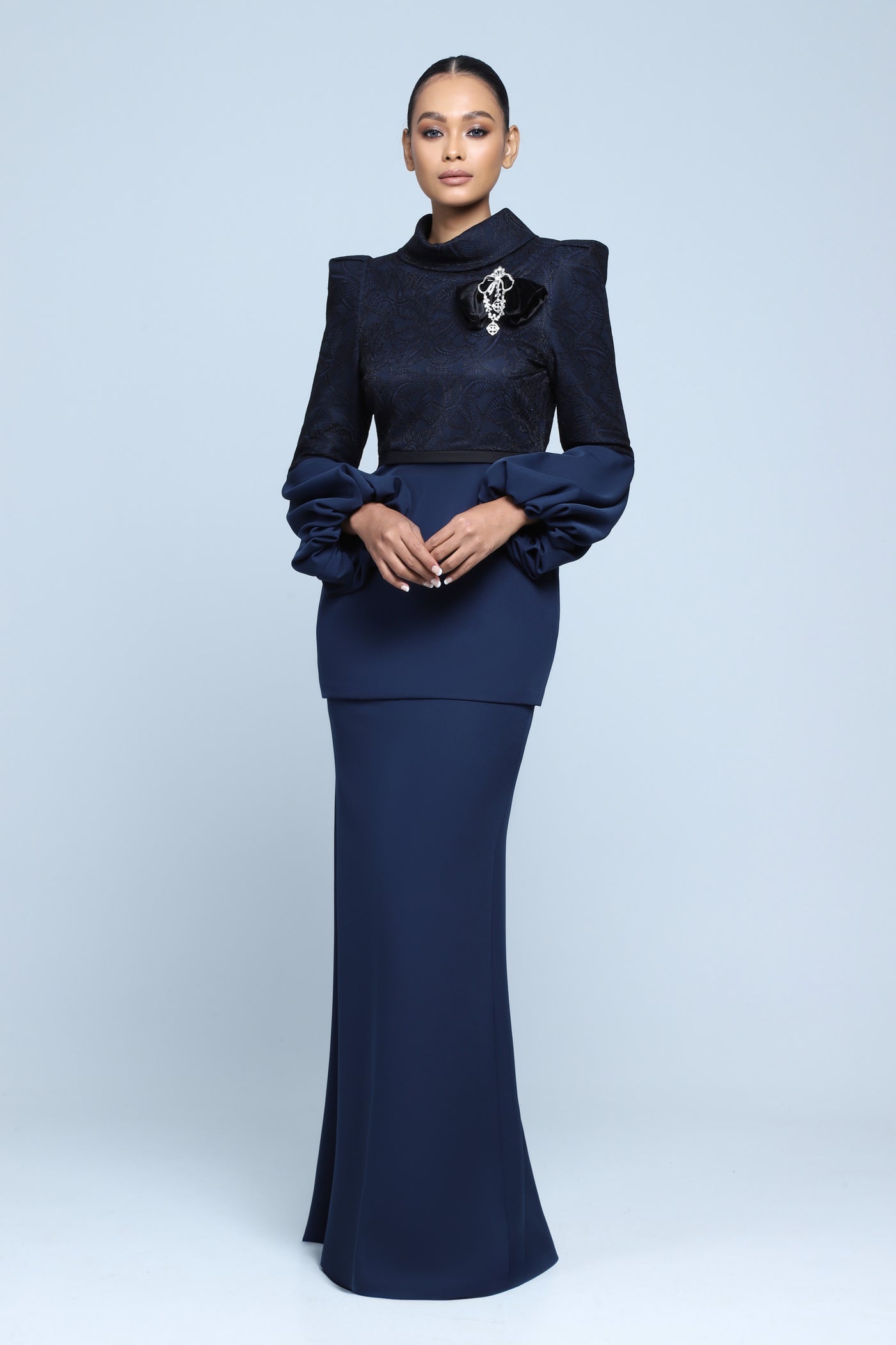 Faith Kurung in Navy