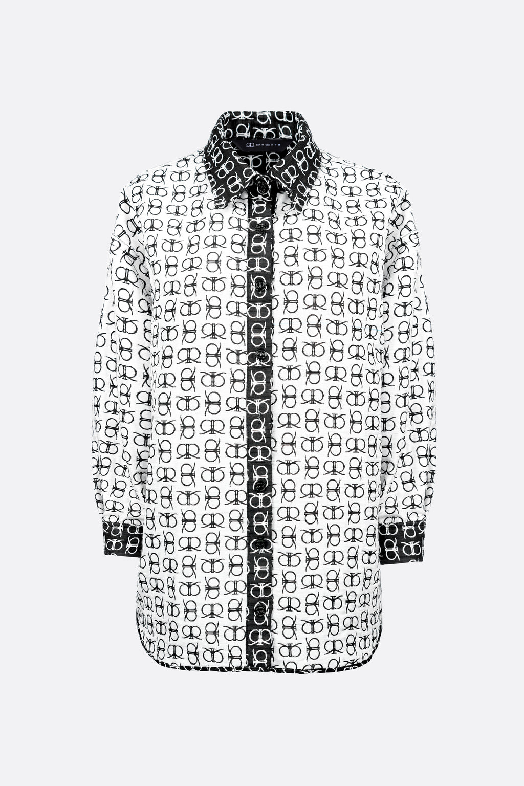 Lerroy Top in White Black (Reversible)