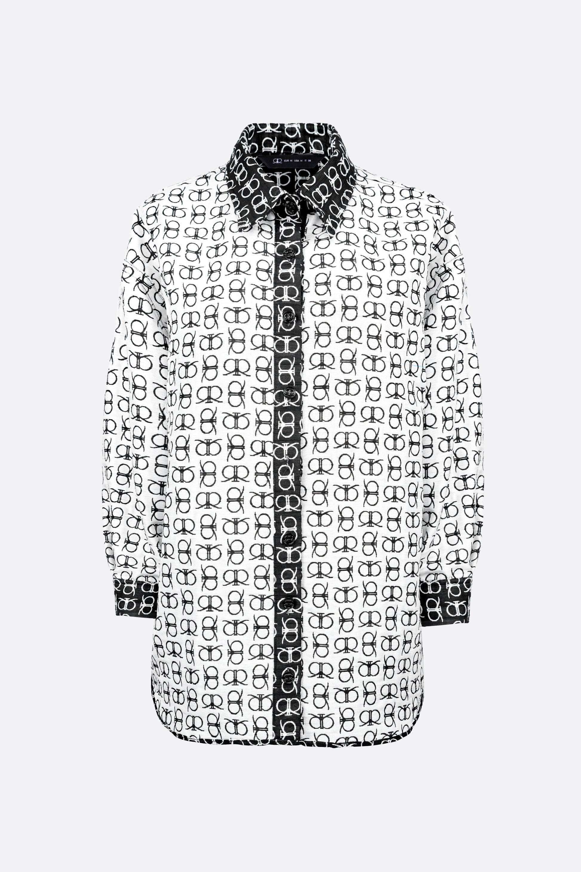 Lerroy Top in White Black (Reversible)