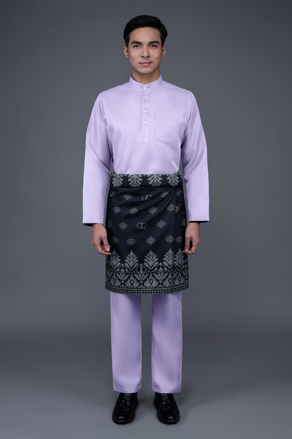 RR BASIC Baju Melayu Cekak Musang Set in Lilac