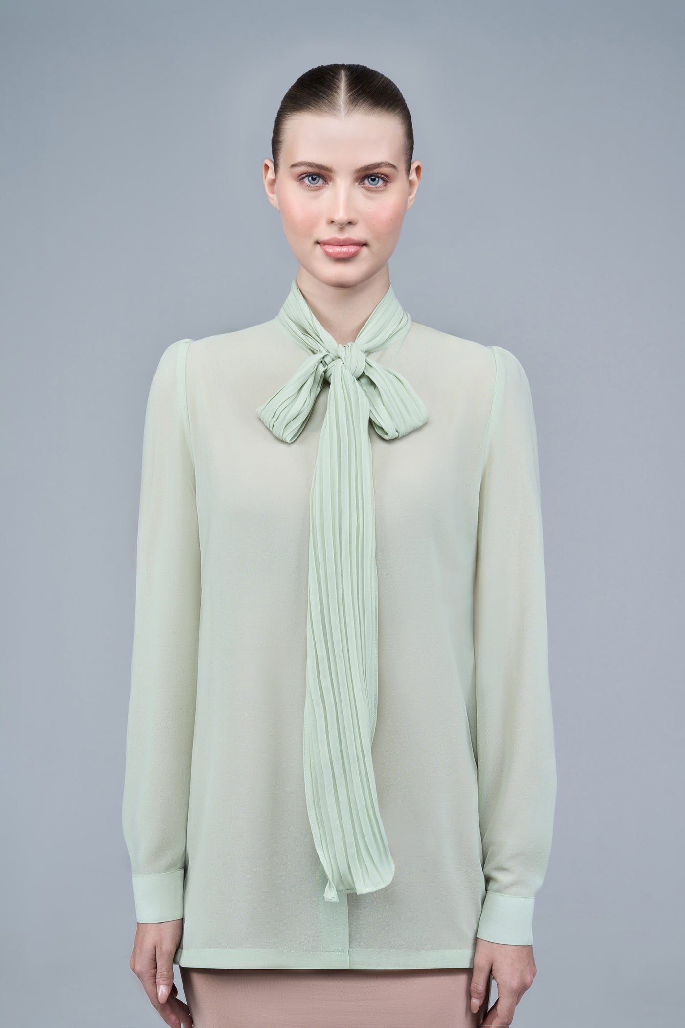 Marion Blouse in Mint Green