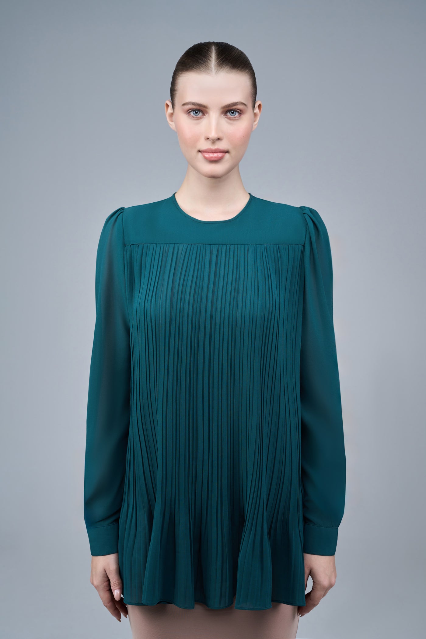 Monroe Blouse in Emerald Green