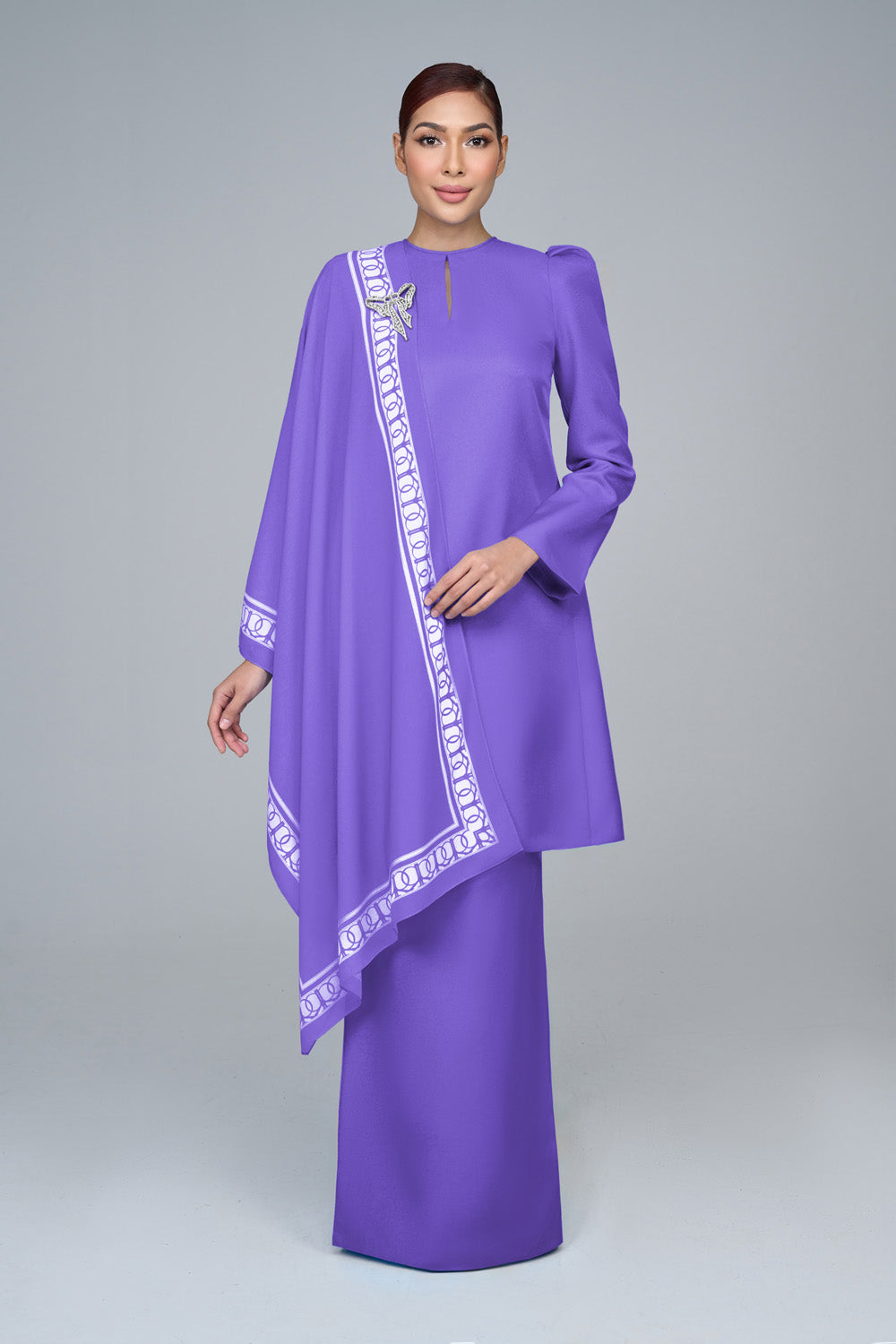 RR BASIC Kurung Pahang in Light Purple '25