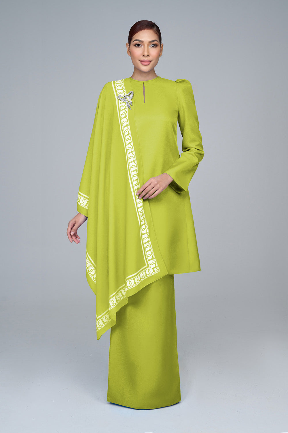 RR BASIC Kurung Pahang in Lime Green '25