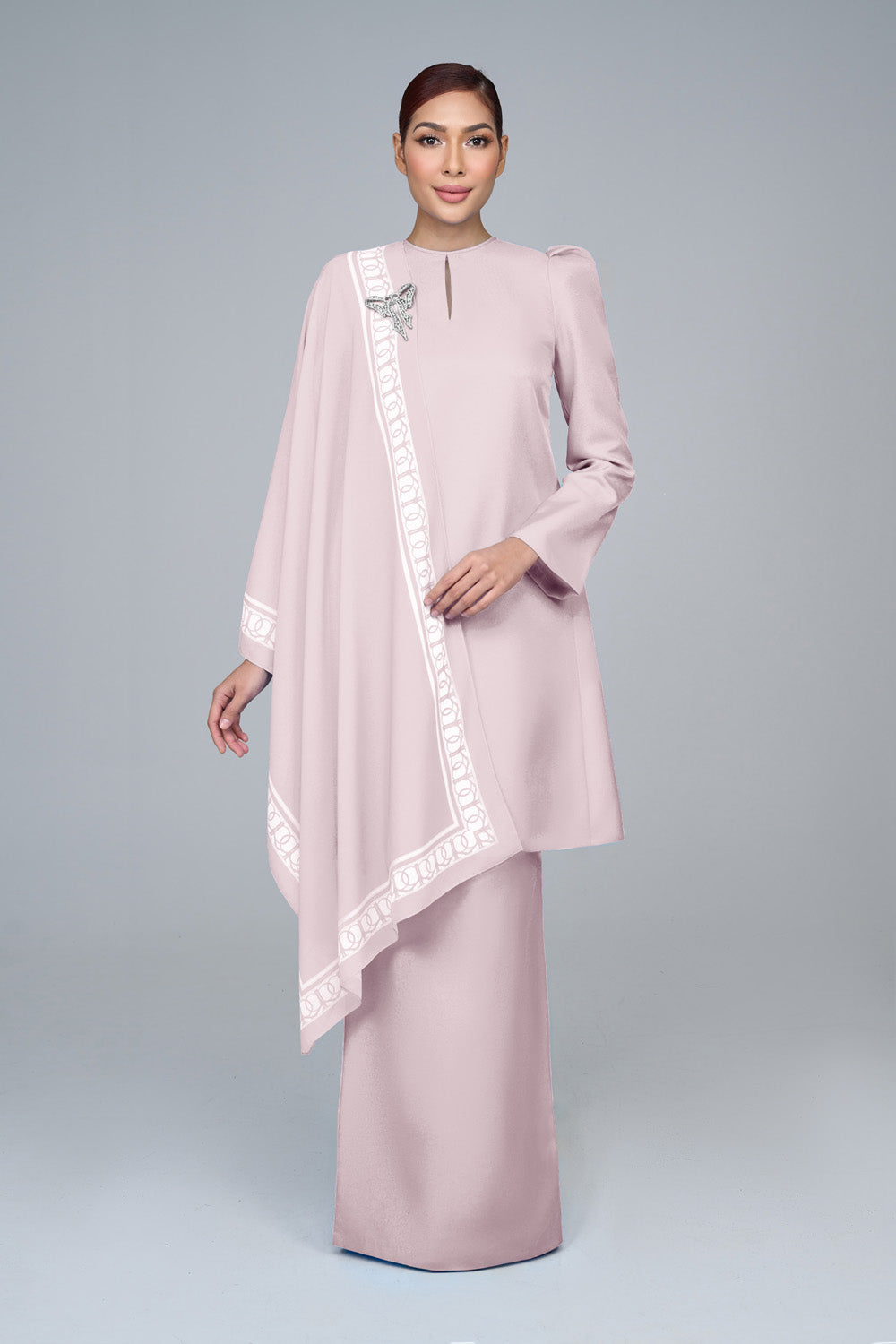 RR BASIC Kurung Pahang in Pale Pink '25