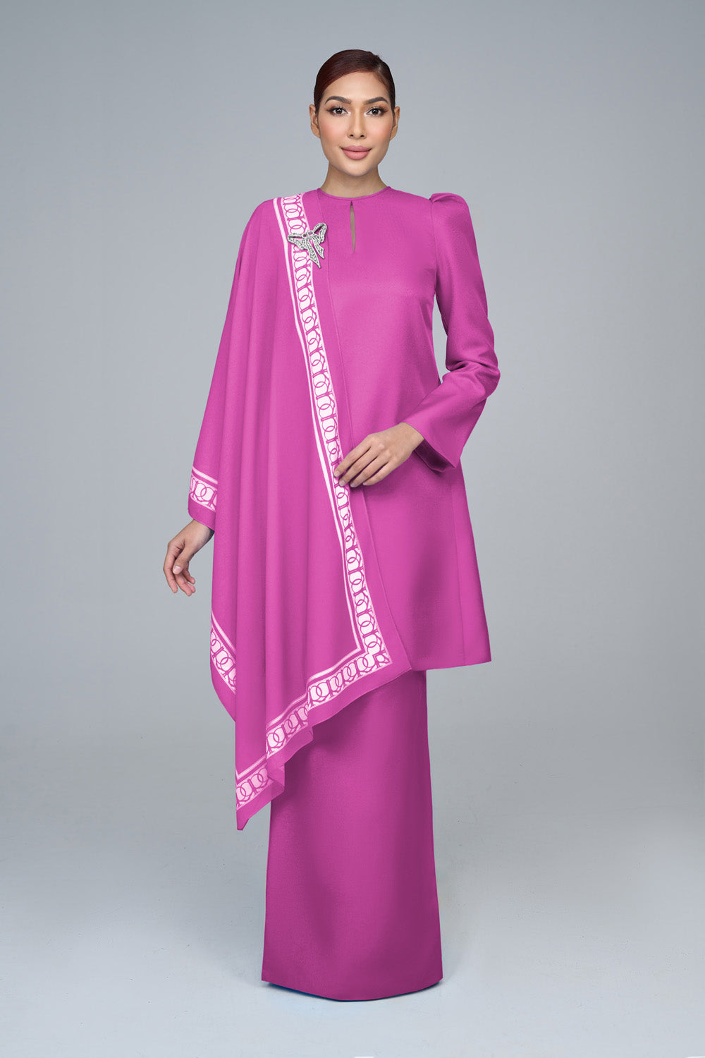 RR BASIC Kurung Pahang in Shocking Pink '25