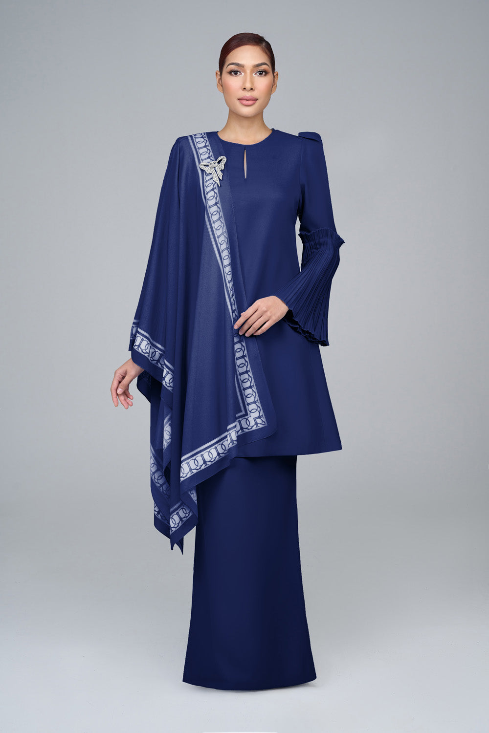 BASIC Pahang Pleated in Navy '25