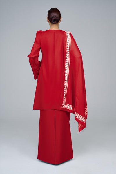 BASIC Pahang Pleated in Red '25