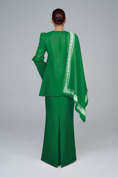 BASIC Kedah Pleated in Emerald Green '25