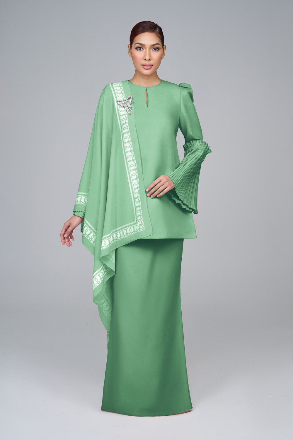 BASIC Kedah Pleated in Jade Green '25