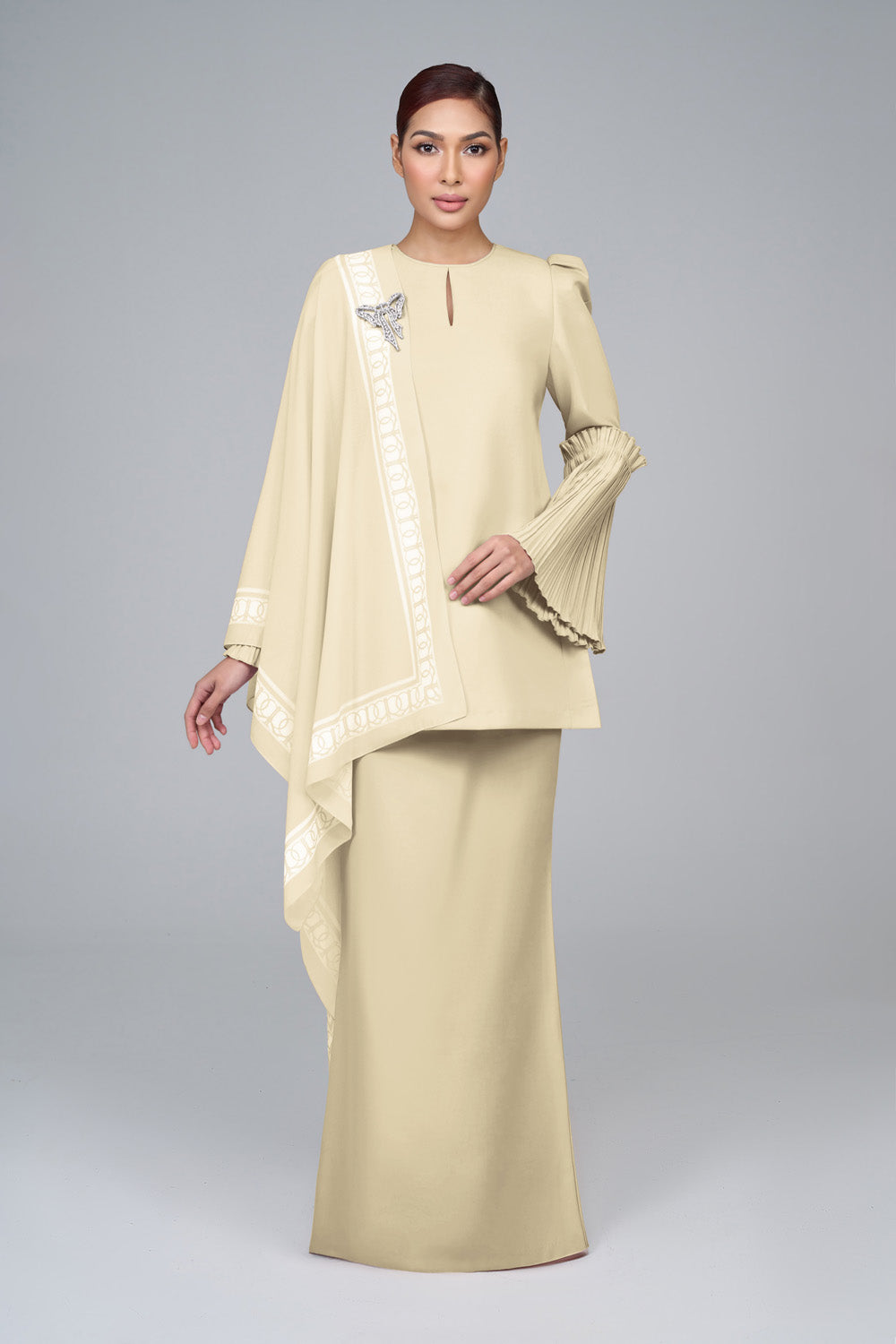 BASIC Kedah Pleated in Light Brown '25