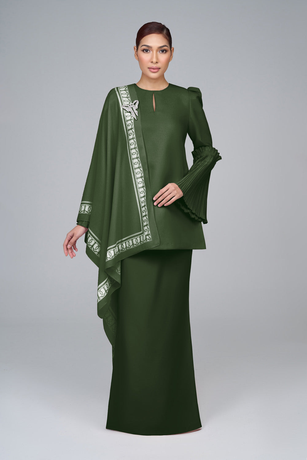 BASIC Kedah Pleated in Olive Green '25