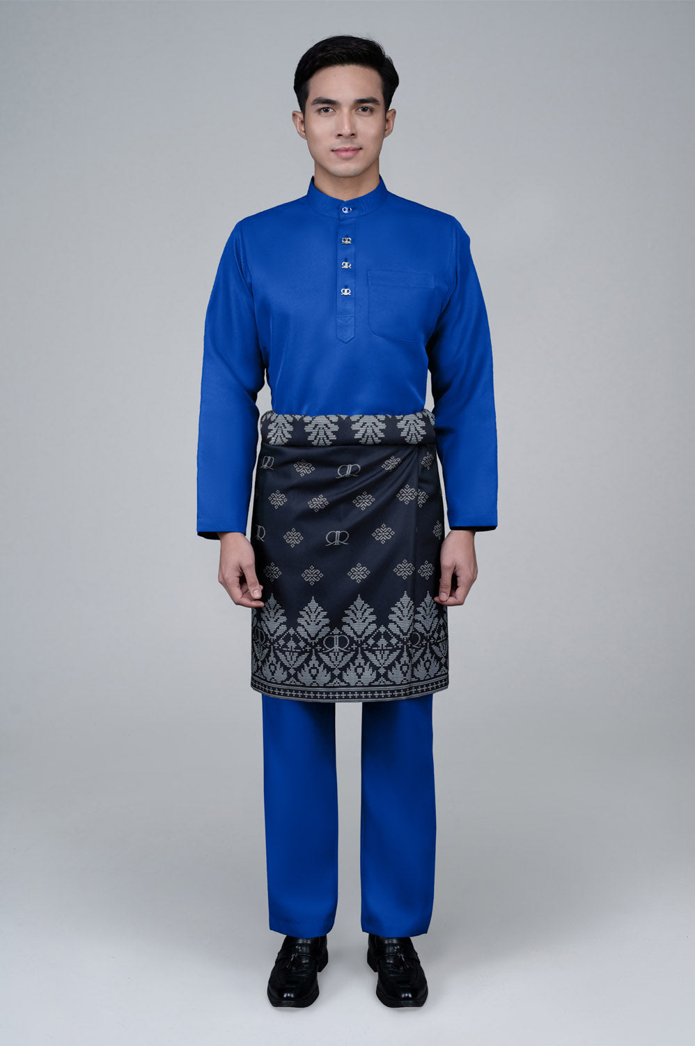 RR BASIC Baju Melayu Cekak Musang Set in Electric Blue '25