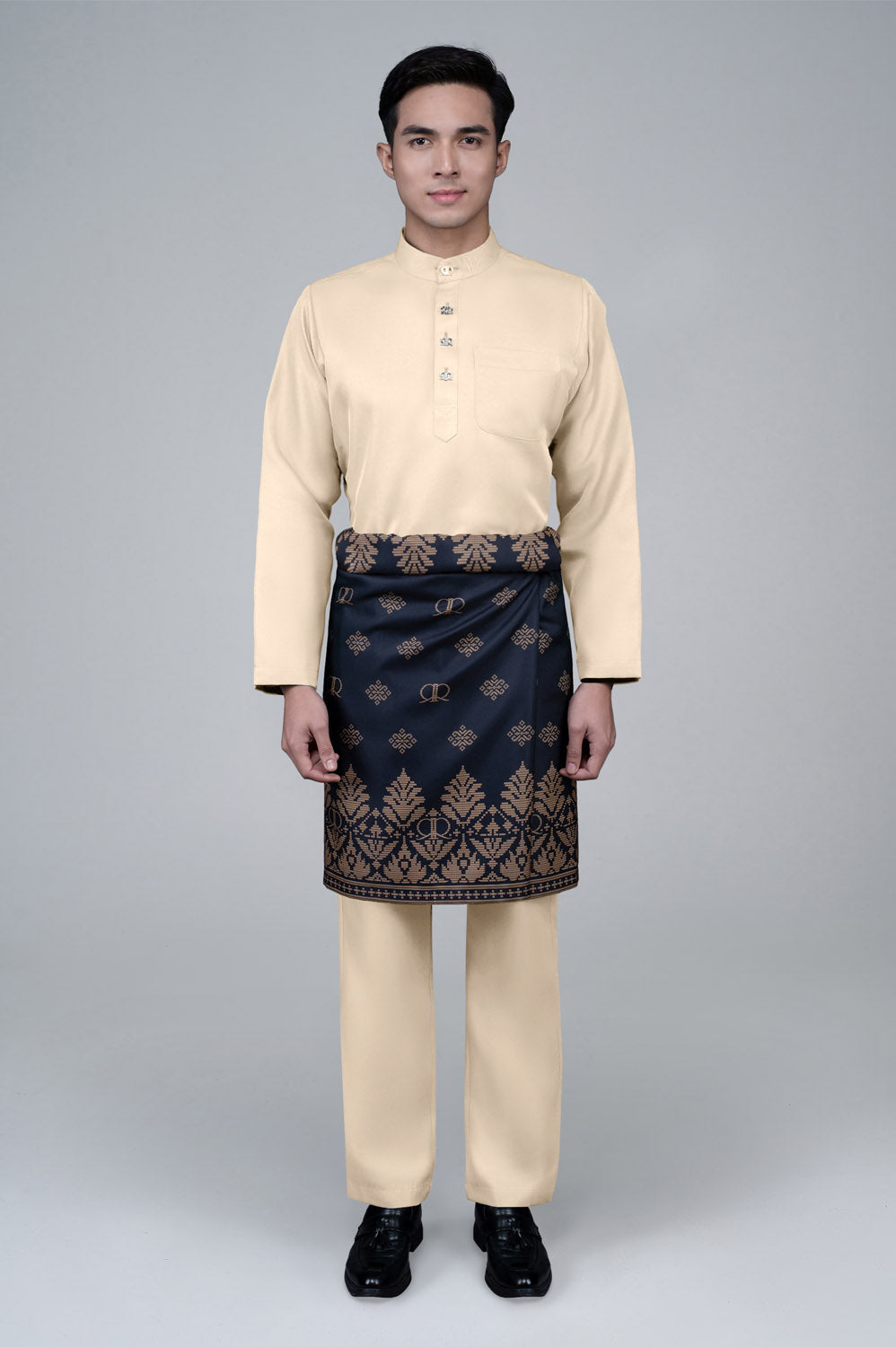 RR BASIC Baju Melayu Cekak Musang Set in Light Brown ‘25