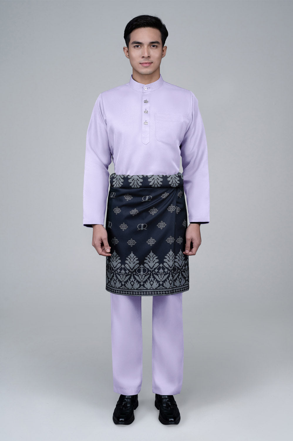 RR BASIC Baju Melayu Cekak Musang Set in Lilac '25