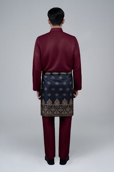 RR BASIC Baju Melayu Cekak Musang Set in Maroon '25