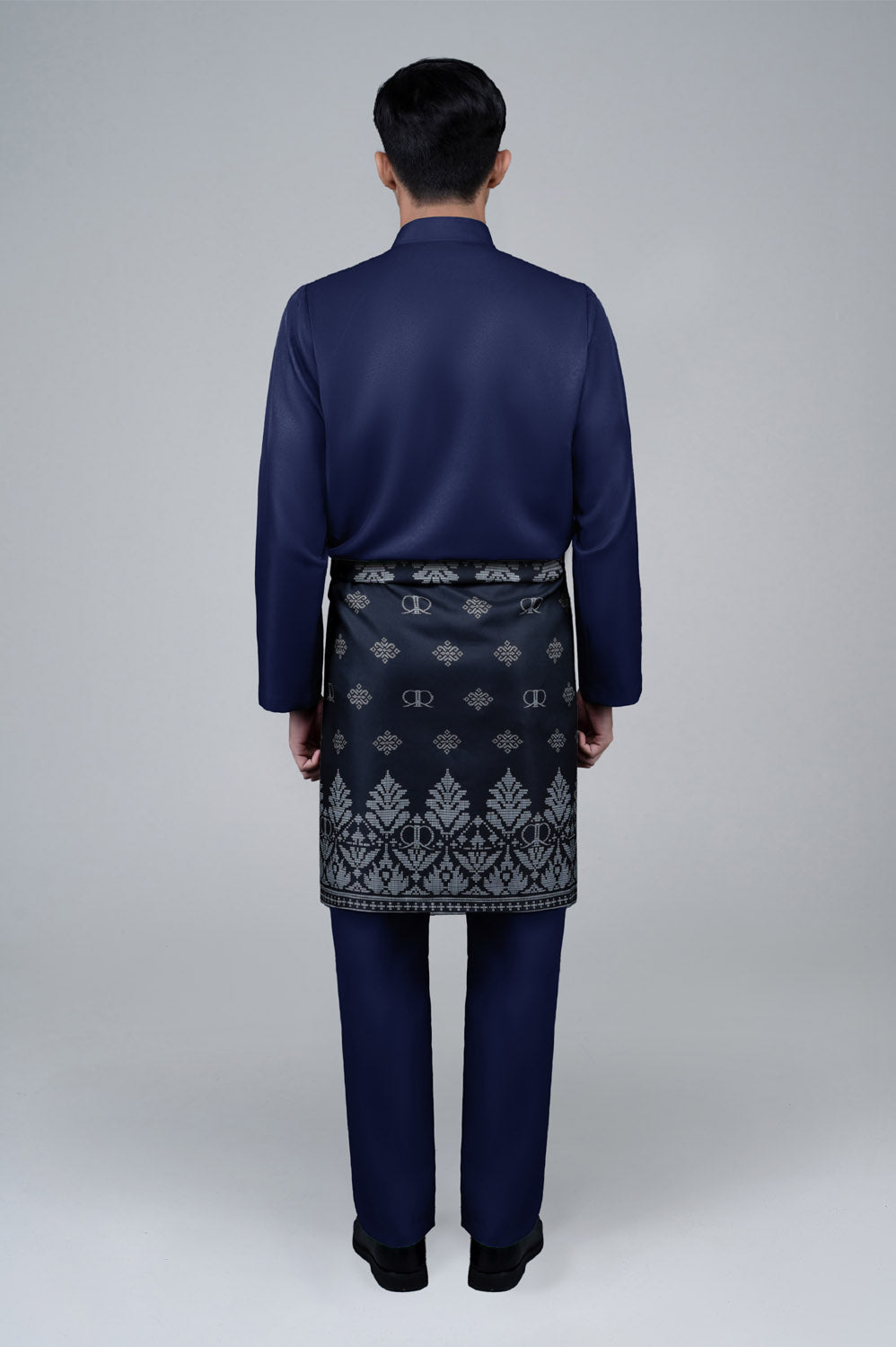 RR BASIC Baju Melayu Cekak Musang Set in Navy Blue '25