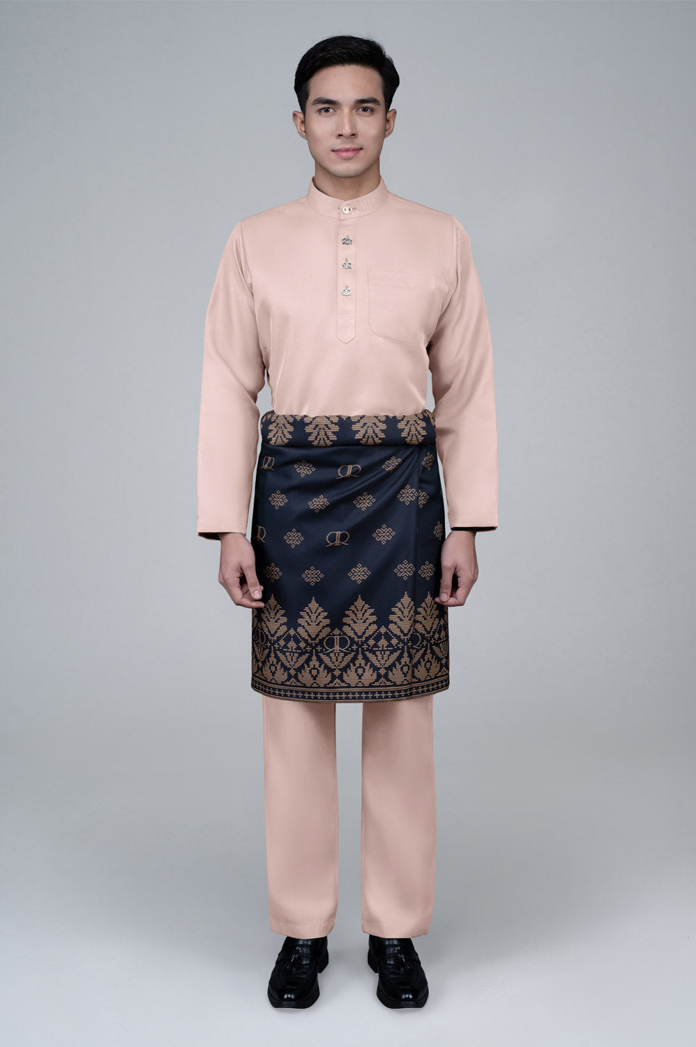 RR BASIC Baju Melayu Cekak Musang Set in Nude '25