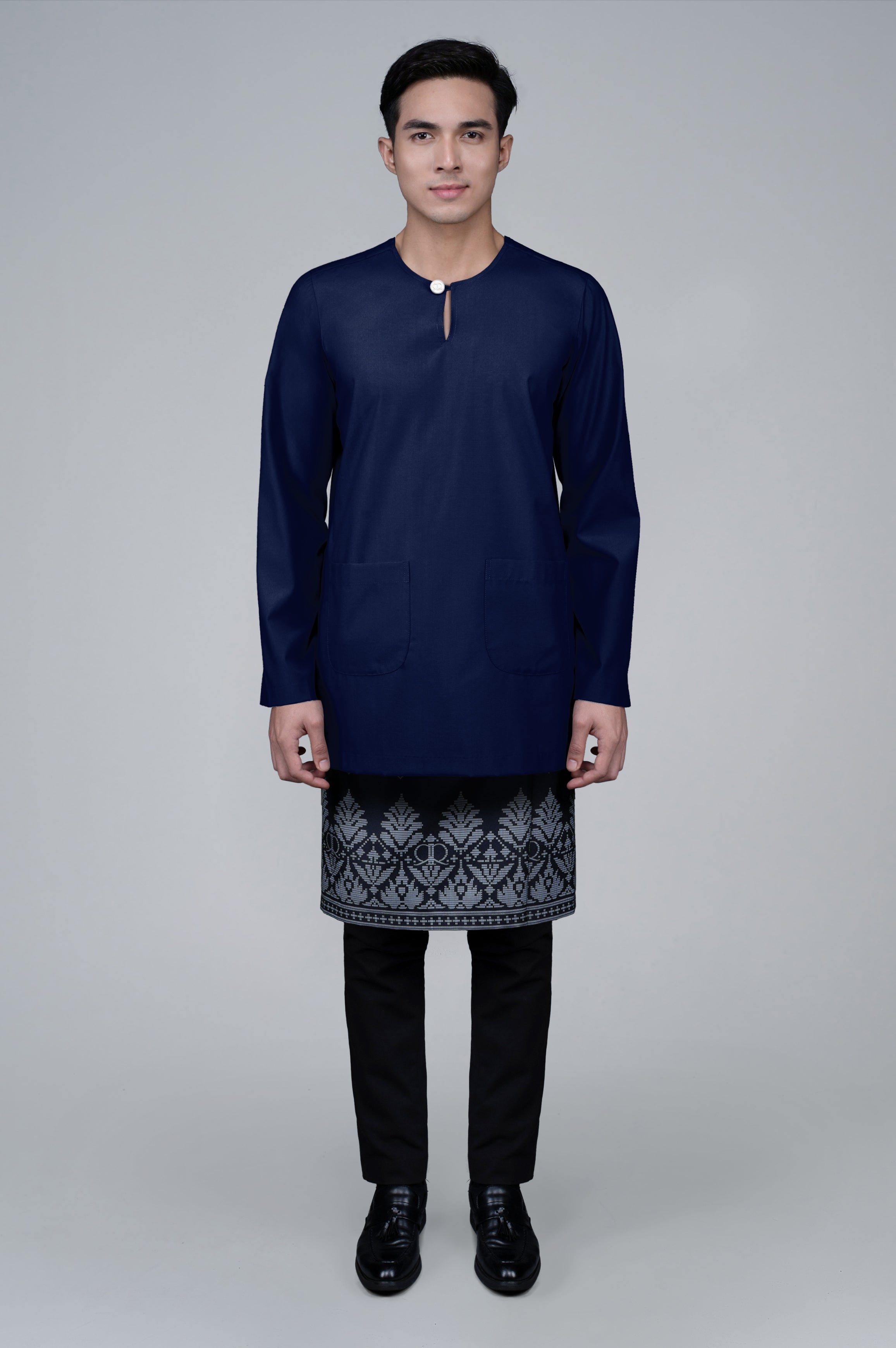 RR Baju Melayu Johor Set in Navy Blue '25