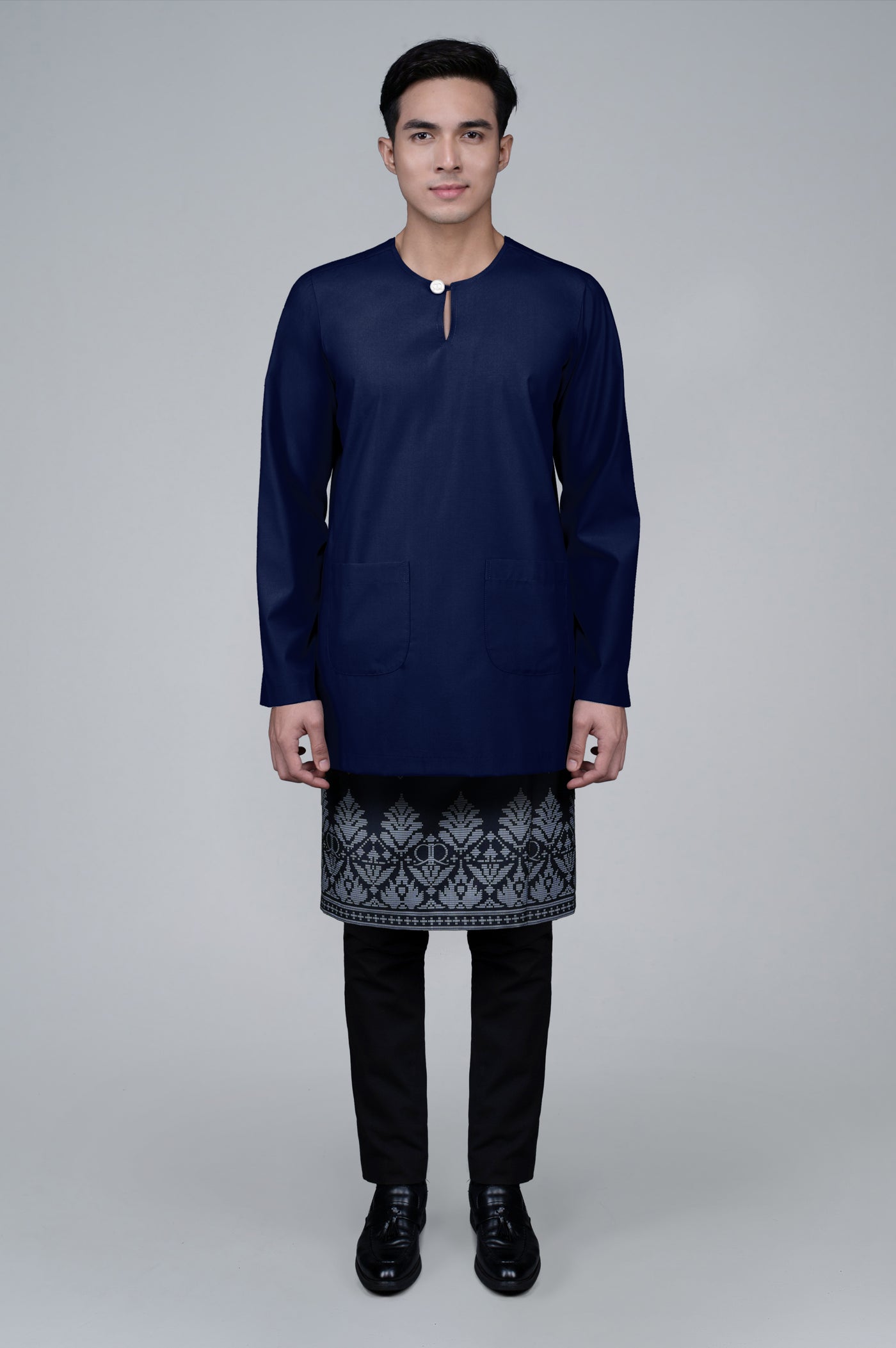 RR Baju Melayu Johor Set in Navy Blue '25