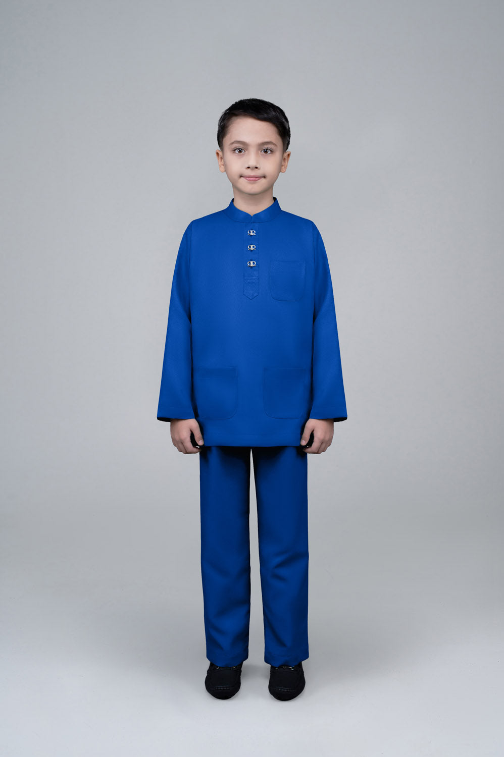 RR BASIC Baju Melayu Cekak Musang Boy in Electric Blue '25