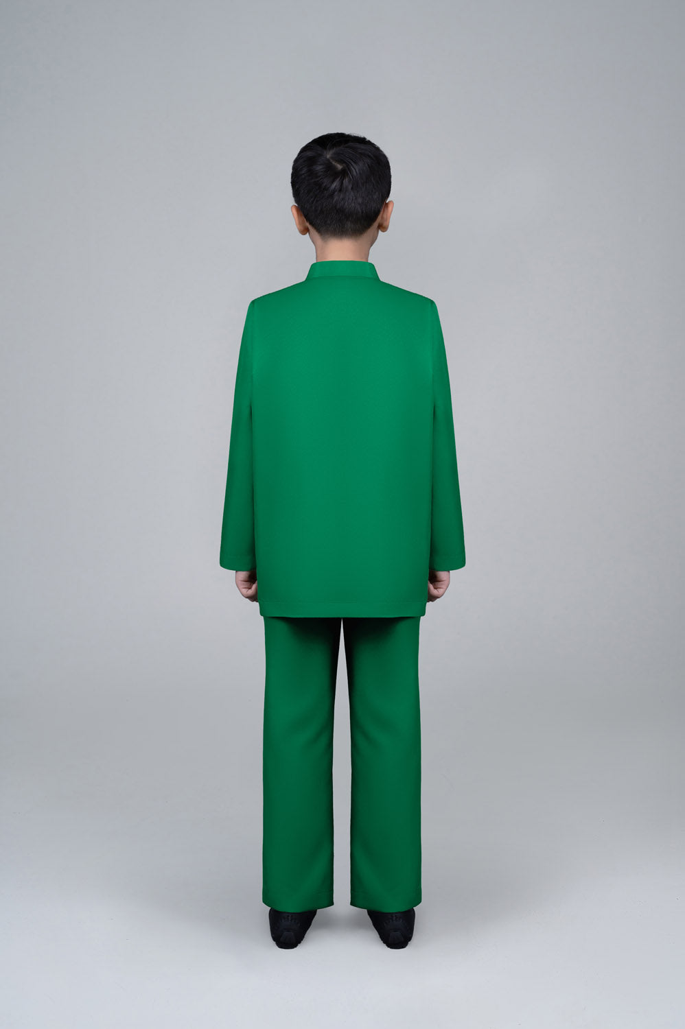 RR BASIC Baju Melayu Cekak Musang Boy in Emerald Green '25