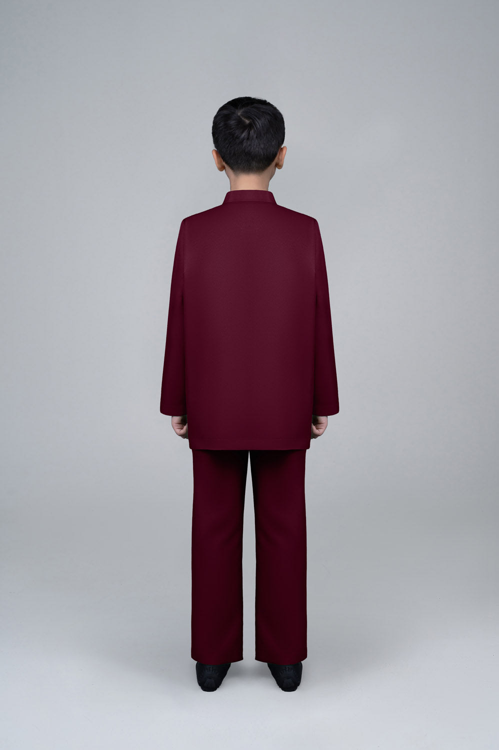 RR BASIC Baju Melayu Cekak Musang Boy in Maroon '25