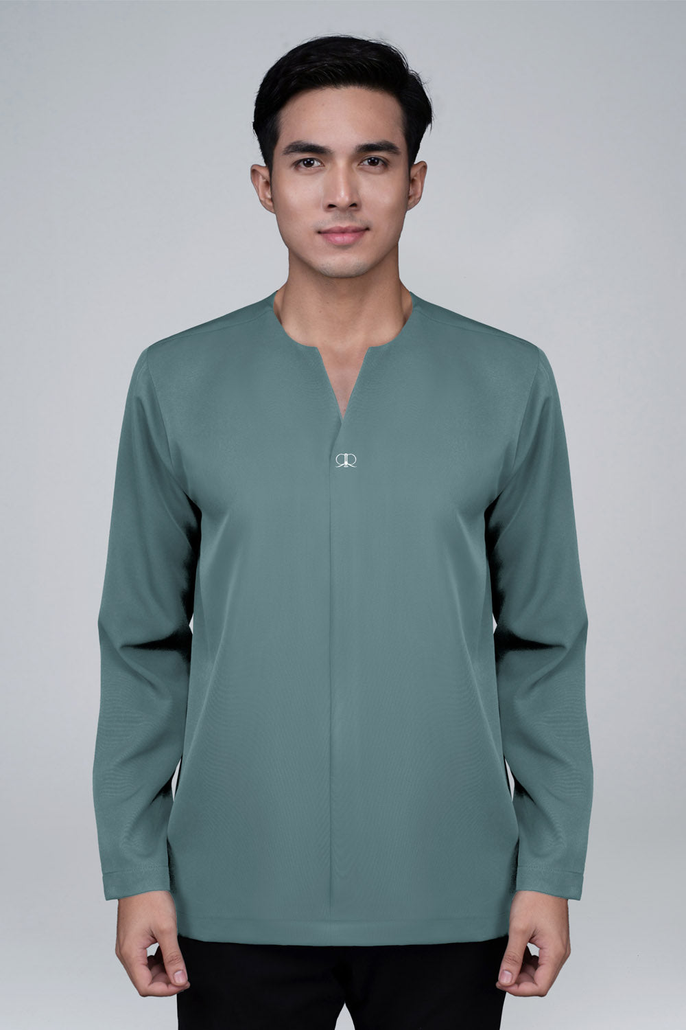 RR BASIC Plain Kurta Top in Sage Green '25