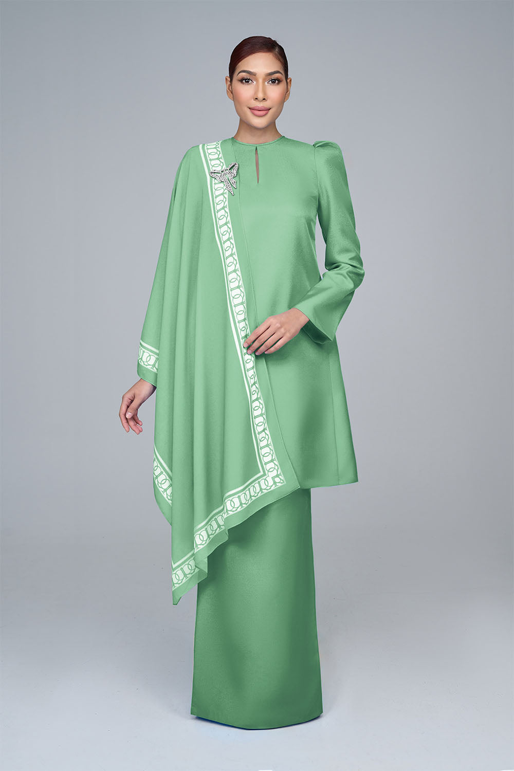 RR BASIC Kurung Pahang in Jade Green '25