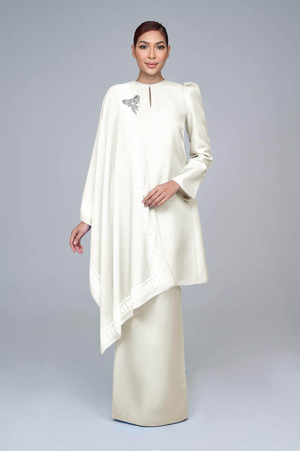 RR BASIC Kurung Pahang in Off White '25