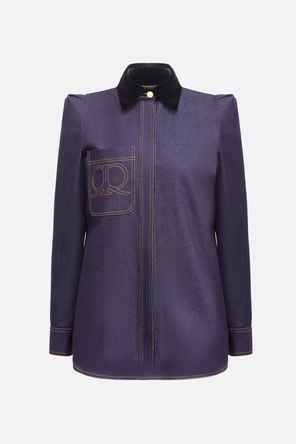 Roserra Top in Rich Blue