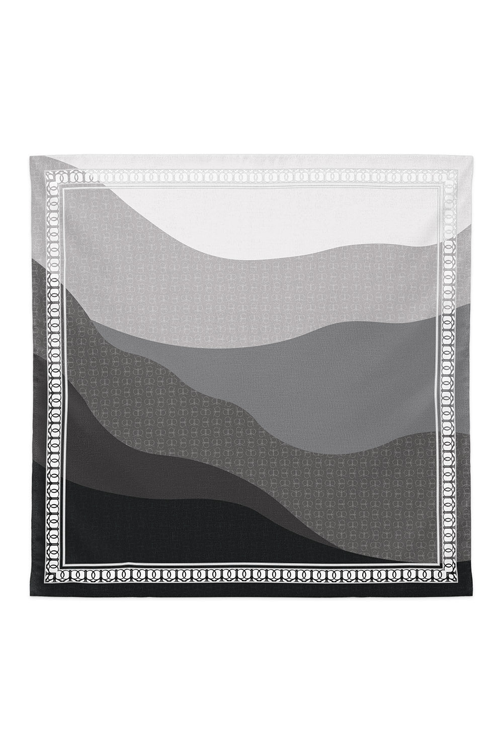 RR Mono Wave Scarf in Greyscale