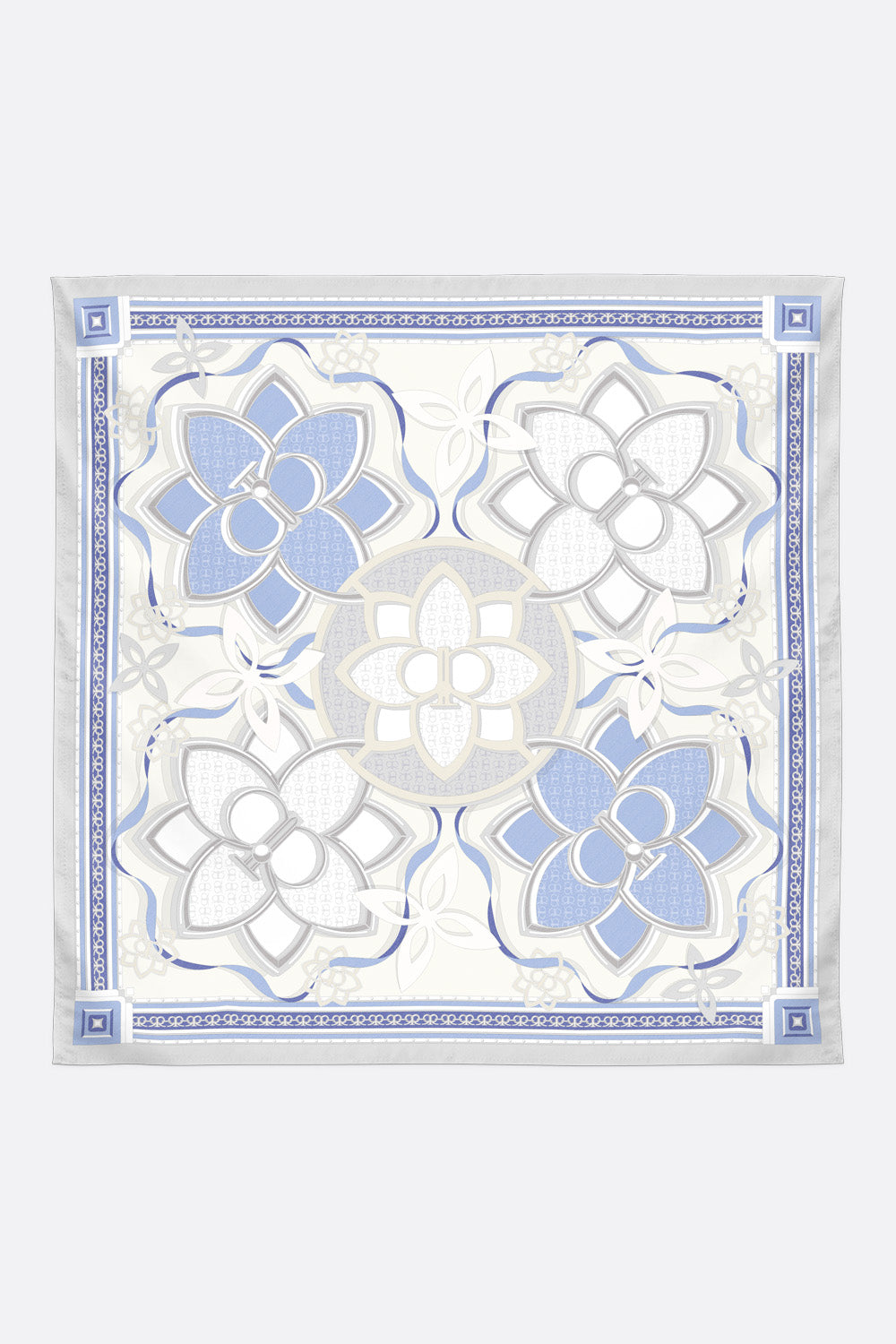 Rebirrth Silk Scarf in Blue Khaki