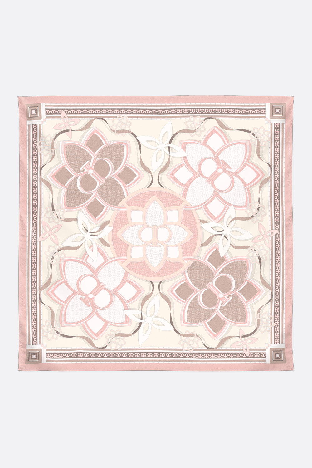 Rebirrth Silk Scarf in Brown Pink