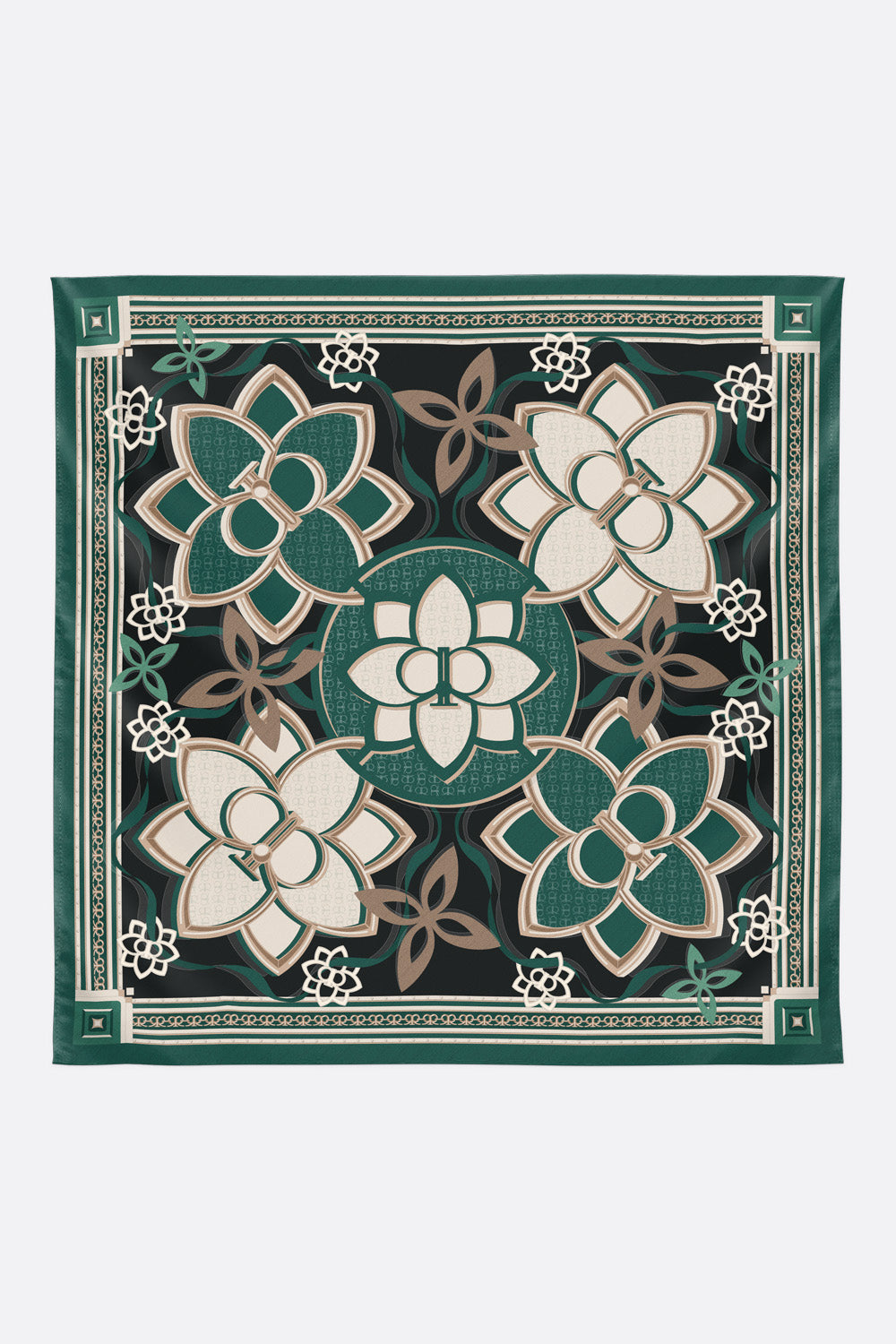 Rebirrth Silk Scarf in Emerald Green