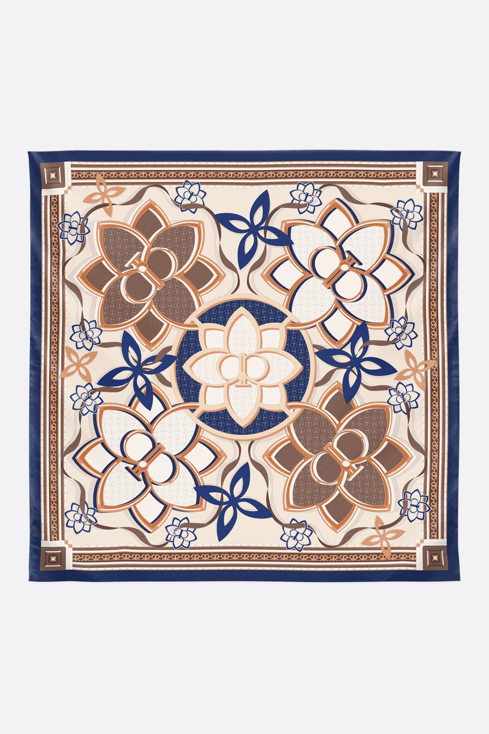 Rebirrth Silk Scarf in Navy Blue
