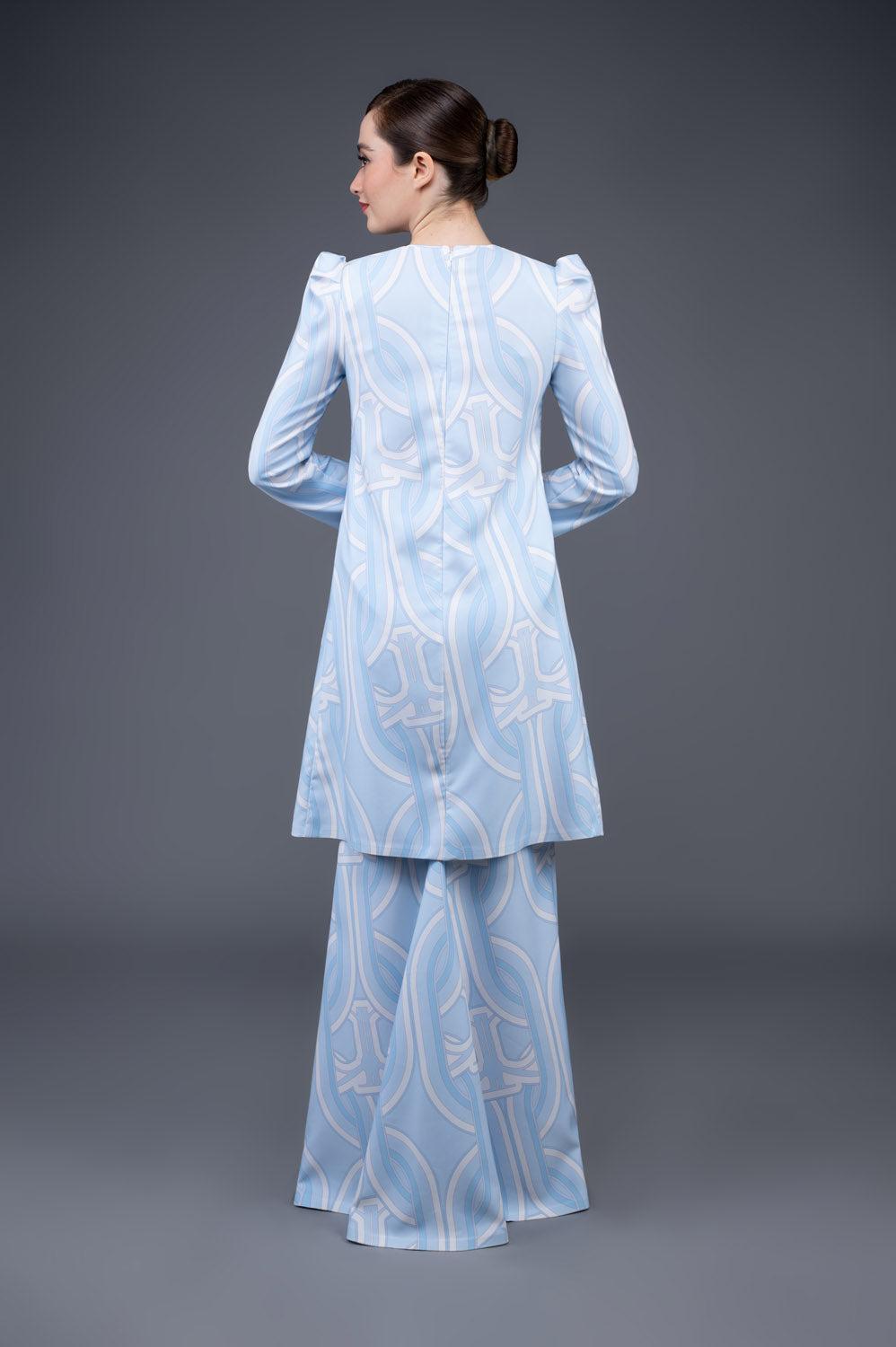 RR Baju Kurung Pahang Chain in Sky Blue