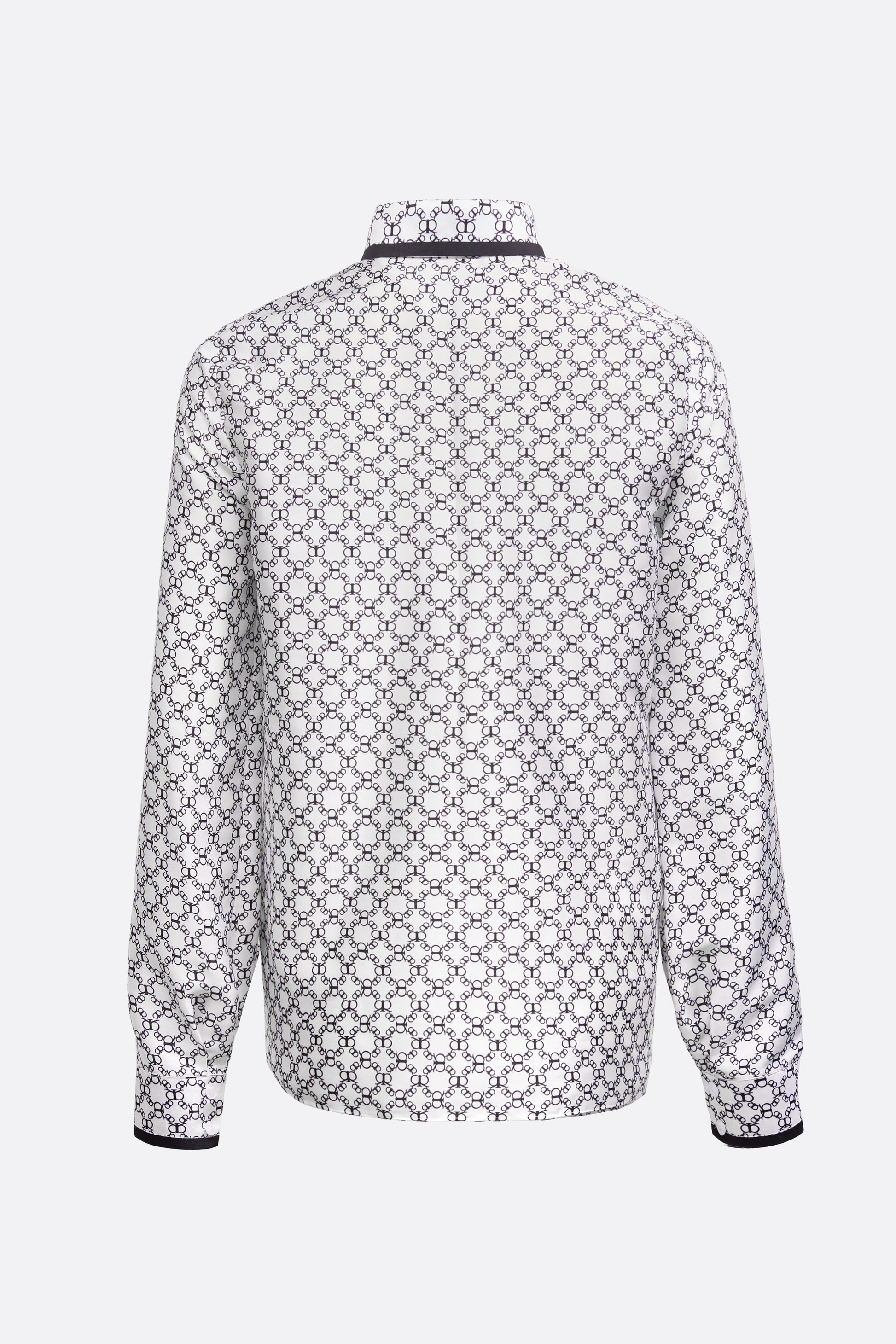 Zarra Shirt in White Black