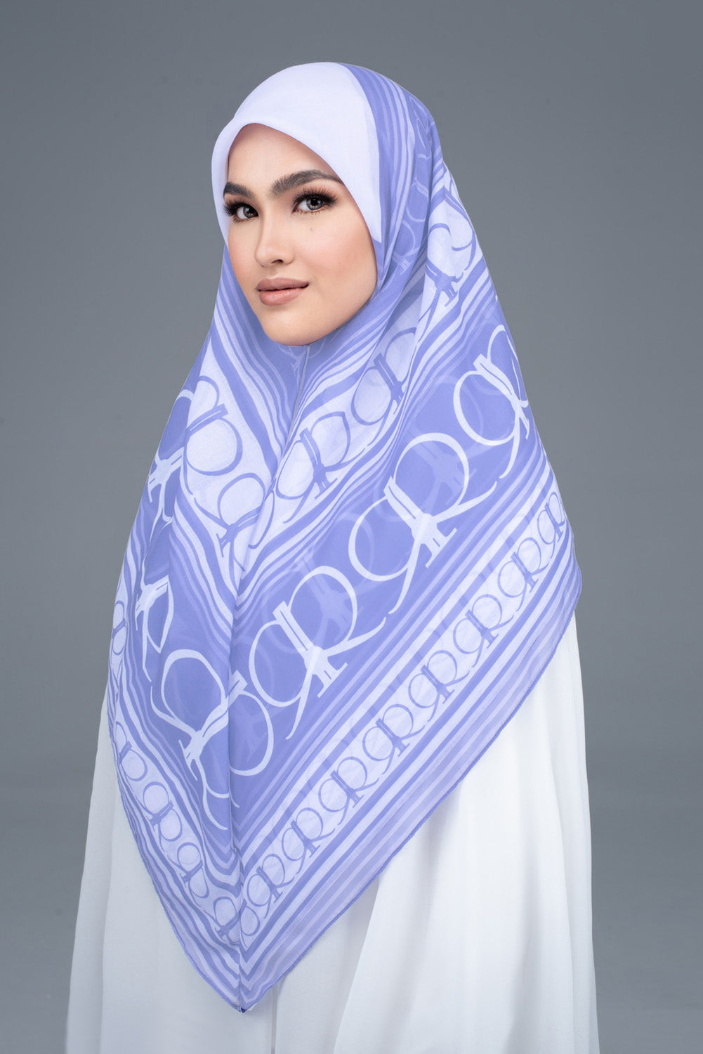 RR Royalty Cotton Scarf in Periwinkle